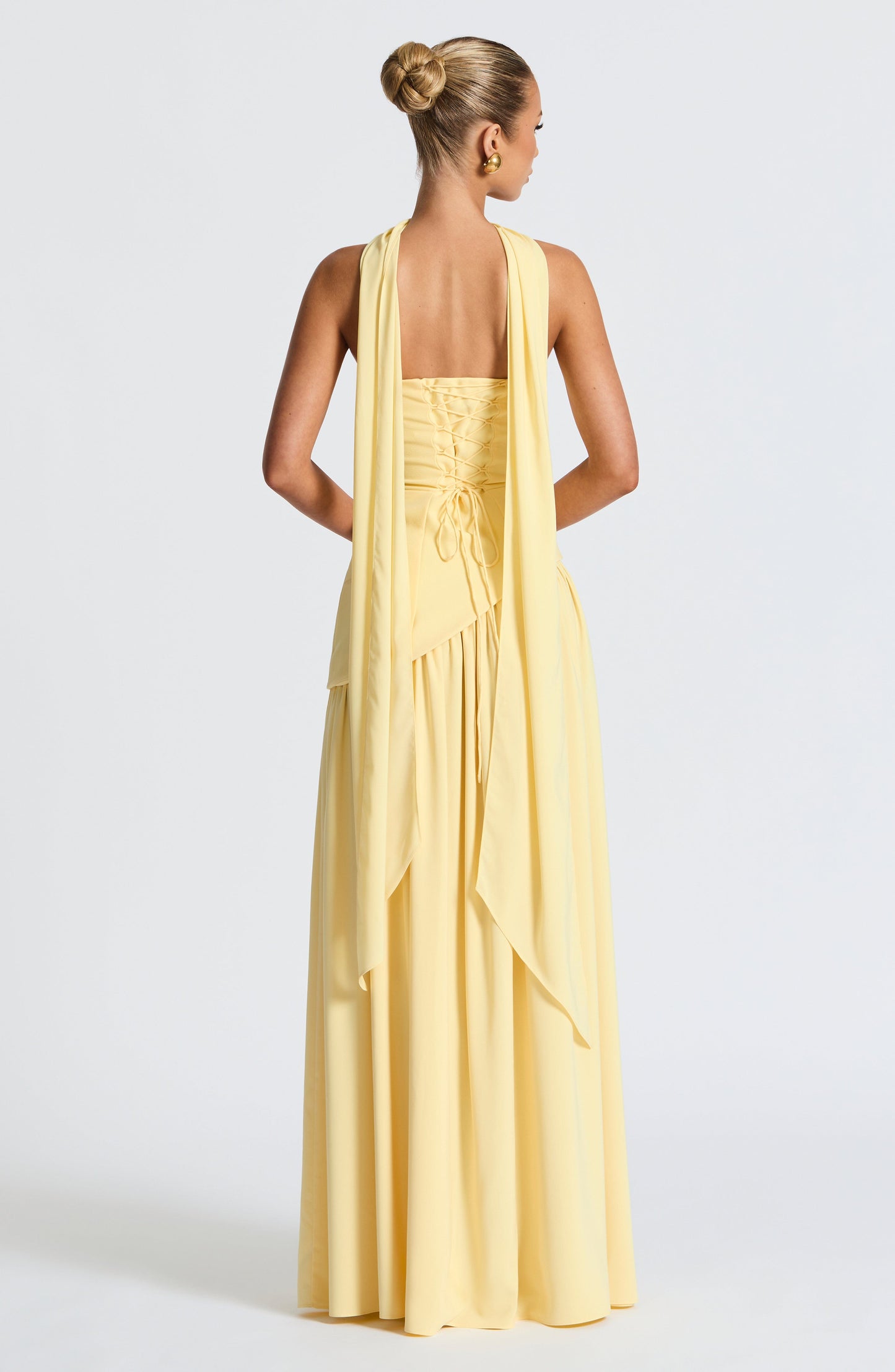 Bronte - Elegant Backless Pleated Maxi Dress