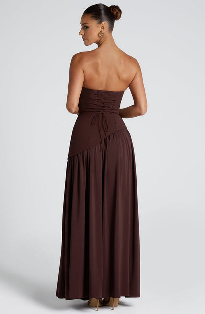 Bronte - Elegant Backless Pleated Maxi Dress