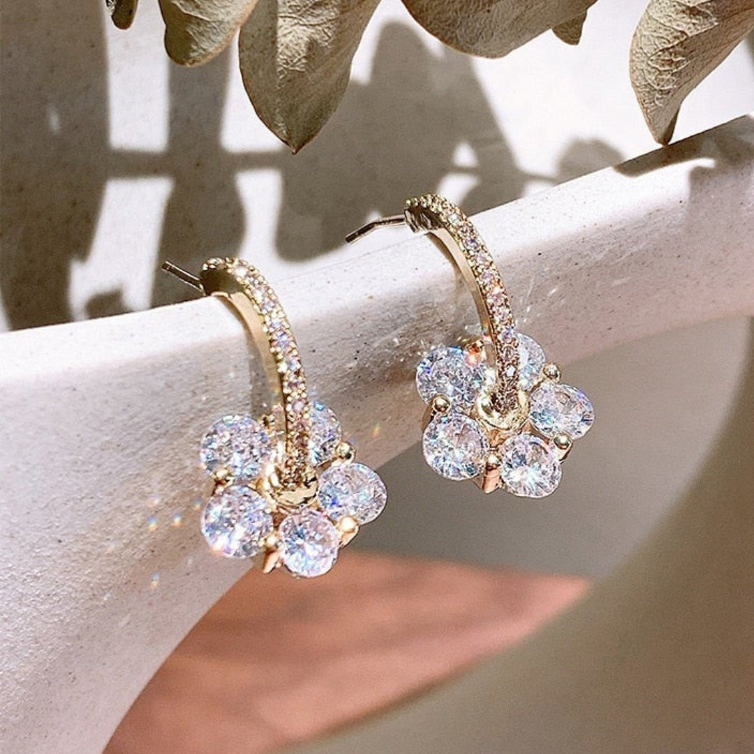 Flower Crystalline Earrings
