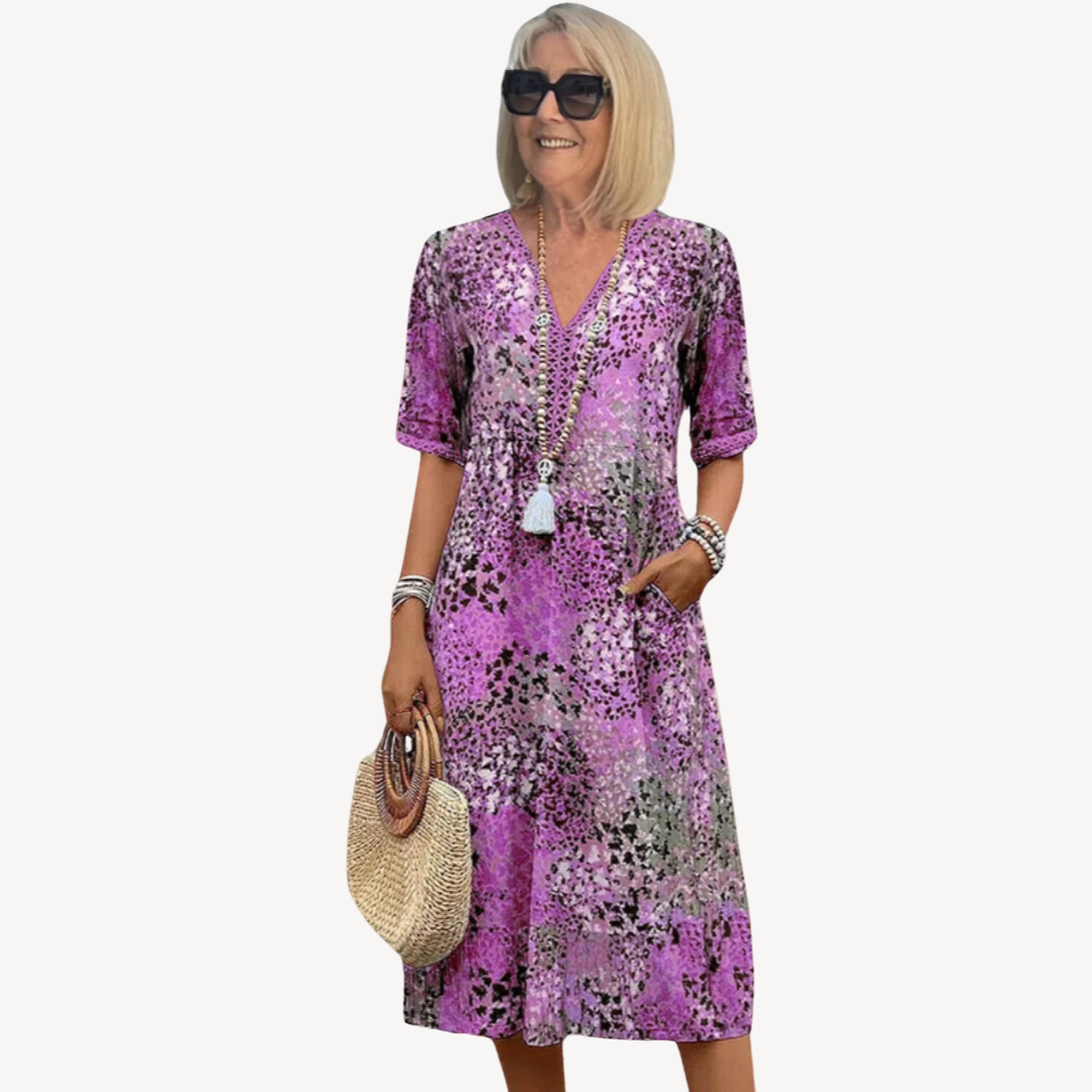 Women’s Cotton Boho Midi Dress | Loravelle