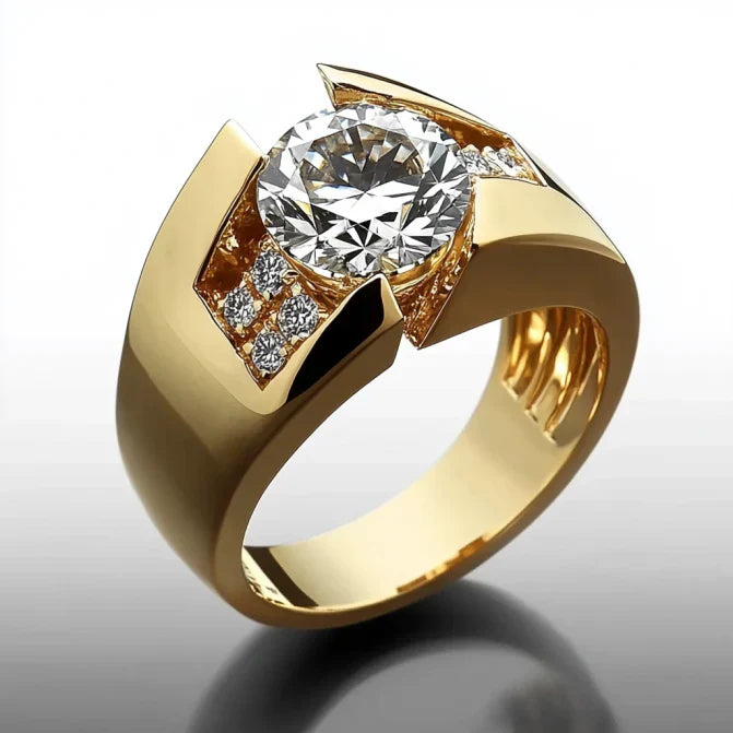 Vintage Gold & Zirconia Ring