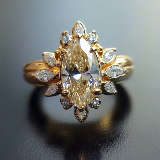 Vintage Starlight Crystal Ring